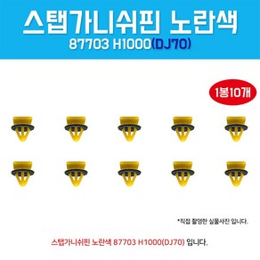 카박사 DJ70 87703H1000 1봉10개 사이드가니쉬 클립 스탭가니쉬 몰딩핀 문짝고정핀 속핀 우찌핀, 1개