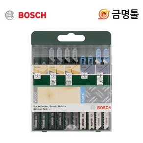 보쉬 직소날 세트 10PCS 2609256746 직쏘날 톱날 컷팅날 목재 금속 알루미늄, 10개