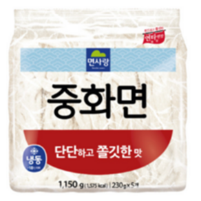 CN 면사랑 중화면 1150g 냉동 짜장 생면 자장면 국수 중국집 면 사리 중식 중화 업소용, 1, 1.15kg