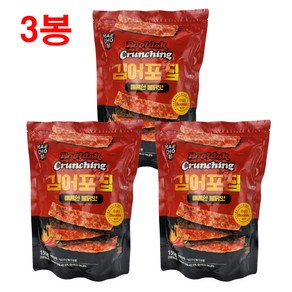 해초비 김어포칩 불닭맛 150g 3봉 어포스낵 김스낵 안주 대용량, 3개