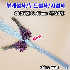 누드철사26(27호) 부케철사/길이40cm-0.45mm-약120개 무료배송/화훼장식기능사 준비물, 1개