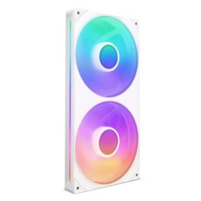 NZXT F360 RGB 코어 - 360mm 외부 모듈 팬 단위 120mm 3개 속도 및 높은 제어 정압 공기 공기 다이내믹 베어링 팬당 8개의 aRGB LED 흰색, 4) RGB Single Fame - 2x 140mm