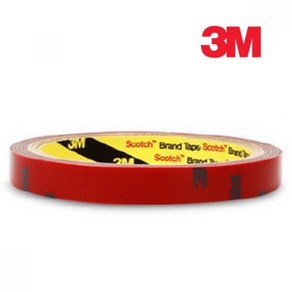 3M 자동차용 아크릴 양면 폼 테이프 회색 12mm x 1.5M 10867, 1개