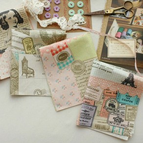 NSCR 1컷/ 린넨/더블꼴라쥬] Collage 4 in 1 double illust cut (더블 꼴라쥬) zz - 392 _ (Linen55% + cotton)