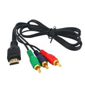 hdmi케이블 HDMI to AV 컨버터 RCA 어댑터 1080P 변환 코드 송신기 연결 기능 비디오 컴포넌트 케이블 1m 3ft HD TV