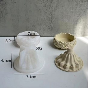 연꽃 촛대 실리콘 몰드 금형 모양 틀 입체 모양틀 DIY 수제 석고 에폭시 수지 보석 보관 상자 공예 홈 장식 용품