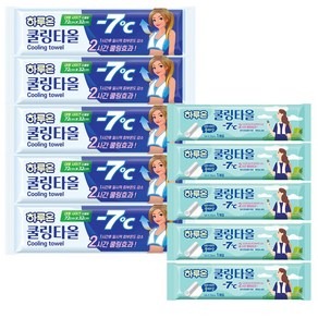 -7도 쿨링 2시간 쿨링효과 하루온 쿨링타올 10개 대형 65g 5개 일반형 5개, 1개
