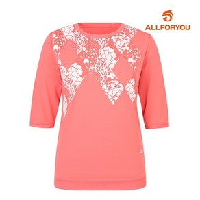 [올포유] 여성 기하학 원포인트 5부 티셔츠 ALTRL4141-403_G