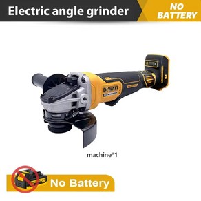 Dewalt 브러시리스 앵글 연마기 무선 절단기 임팩트 폴리셔 20V 충전식 전동 공구 DCG406 125mm 9000, [01] No battey 100mm, 1개