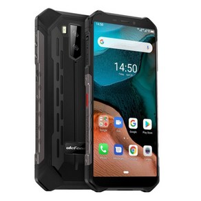 Ulefone 울레폰 러기드폰 아머 X5 안드로이드 10 견고한 방수 스마트폰 IP68 MT6762 휴대폰 3GB 32GB 옥타코어 NFC 4G LTE, Andoid11, 블랙, 01 Black