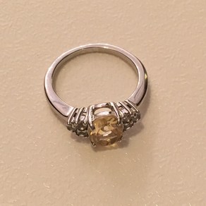 시트린 크리스탈 반지 Citine Cystal Ring (silve 925 x gemstone: 원석반지 탄생석반지 실버반지)