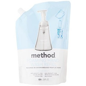 Method Foaming Hand Wash Refill Sweet Wate 28 Ounce Method 포밍 핸드 워시 리필 단물 28온스, 828ml, 1개