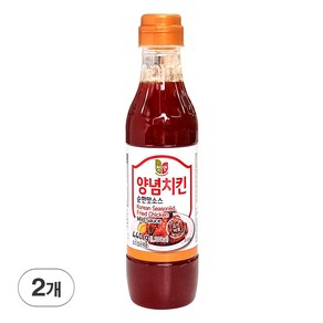 청우 첫맛 양념치킨 순한맛소스 업소용 치킨 소스 440g, 2개