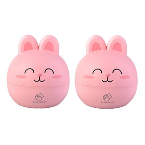 시우리빙 토끼 두루마리 휴지케이스 1+1, 핑크+핑크
