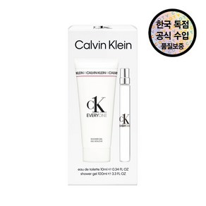 [캘빈클라인] [공식수입원] 에브리원 EDT 10ml + 샤워젤 100ml 기획 세트, 상세 설명 참조, 1세트