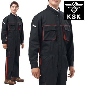 K-712 봄~가을 스즈끼 정비복 작업복 검정색 M~4XL 일체형 우주복 근무복 스즈키복 유니폼 빅사이즈 남자 남성 일육