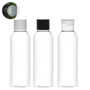 스킨캡 단마개용기 50ml 60ml 75ml 80ml 100ml, 60ml(L) 투명용기, 투명캡, 1개