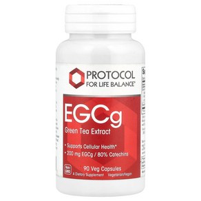 프로토콜 포 라이프 발란스 EGCg 녹차 추출물 200mg 베지 캡슐 90정, 1개