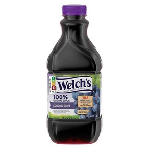 Welch's 100% Concod Gape juice 웰치스 100% 콩코드 포도주스, 1개, 1.36L