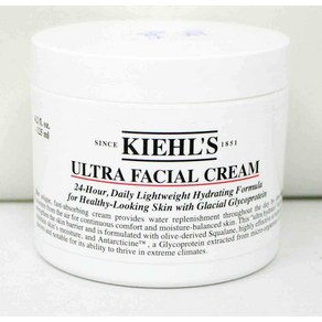 Kiehls 키엘 울트라 페이셜 크림 4.2온스125ml 하이드레이팅 모이스처라이저 뉴 2팩, 125ml, 2개