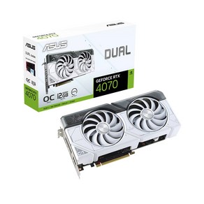 ASUS DUAL 지포스 RTX 4070 O12G OC D6X 12GB White 인텍앤컴퍼니