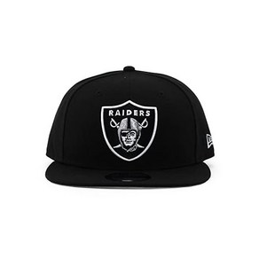 NewEra 뉴에라 Oakland Raiders 모자 NFL 블랙 Team Colour 로고 9FIFTY Snapback Adjustable Cap Adult One 사이즈 경량