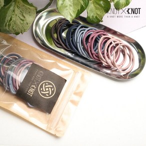 [knotxknot] 30pcs 탄력있는 4mm 스트롱 심리스 머리끈