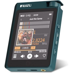 RUIZU 64GB HiFi 무손실 MP3 플레이어Bluetooth 5.0 포함 DSD 고해상도 디지털 오디오 플레이어 2.8인치 풀 터치 스크린 휴대용 음악 최대 512GB