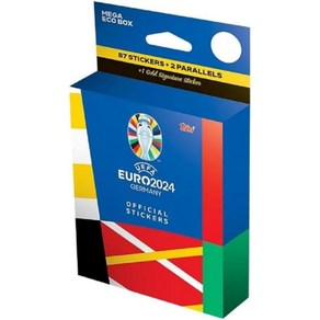 Topps 공식 EURO 2024 카드 컬렉션 메가에코박스 87개입 골드시그니쳐 1개포함, 1개