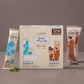 상하목장 얼려먹는 아이스크림 밀크&초코 85ml X 12입 1개, 12개