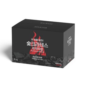 숯크라테스 캠핑용 프리미엄 참숯 1kg 3kg, 프리미엄 참숯 3kg, 1개