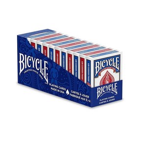 Bicycle 스탠다드 마술 포커 플레잉카드 12개입 282302, 플레잉 카드, Bicycle 표준 12팩