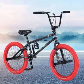 영국 롤리 RALEIGH BMX 자전거 입문용 360도 회전 핸들 20인치, 블랙 바디 레드 타이어 일반 핸들, 1개, 142cm