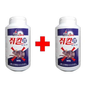 쥐킬젬500g 2개+쥐밥그릇10개 쥐약 살서제 두더지약 쥐퇴치 제거제, 1개