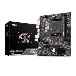 MSI AMD A520M-A PRO 마더보드 (소켓AM4 M-ATX 지원)