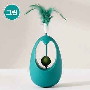 [집사인증] 그렇게 좋니 오뚜기 고양이 캣닢 볼 본능 사냥놀이 셀프 장난감, 1세트, 그린