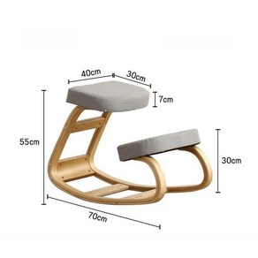 굿즈컴바인 스토어 북유럽풍바른자세 허리펴는 의자, 바른자세 A형 (55x70x30cm), 1개