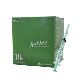 화진메디칼 일회용 멸균 경구용주사기 10cc 마개용주사기 의료용 syinge, 100개