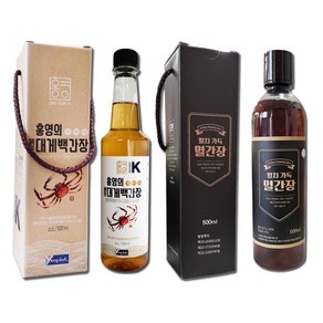 홍영의 선물세트(백간장500ml)+멸간장 선물세트(멸치가득500ml), 1개, 1L