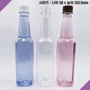 [보틀스] 500페트병 500미리 500ml 500cc 와인사각 페트병 플라스틱병 공병 PET병 빈페트병 페트공병 국산 공장직영, 100개, 흰색 캡