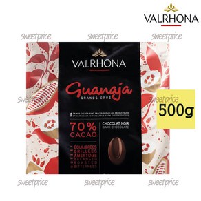 발로나 과나하 70% 다크초콜릿 500g 커버처 프랑스산 Valhona guanaja 가나슈 마카롱 발렌타인 다크70% 카카오70%, 1개