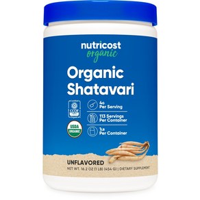 Nuticost 유기농 Shatavai 파우더 1 LB - Cetified USDA, 1개