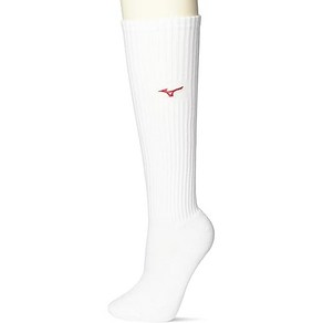 MIZUNO [미즈노] 배구복 롱삭스 V2MX8008 화이트/레드 21.0-23.0 cm 빨간색/하얀색, 1개