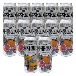 클룹 리얼 토닉 유자500ml+리얼 토닉 자몽500ml 각 6개씩, 500ml