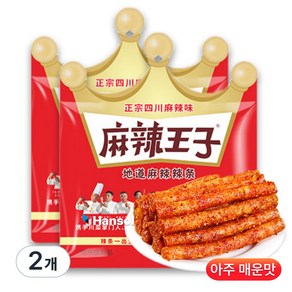 MALA WANGZI 마라왕자 라티아오 라탸아오 중국 쫀드기 술안주 아주 매운맛 malawangzi 마라왕즈, 110g, 2개