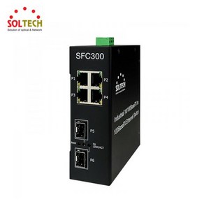 SOLTECH 솔텍 SFC300-POE POE [산업용 스위칭허브/4포트/100MBPS+2SFP/POE], 1개