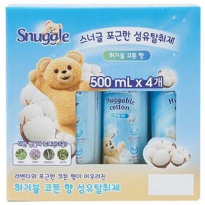 스너글 허거블 코튼 섬유탈취제, 500ml, 4개