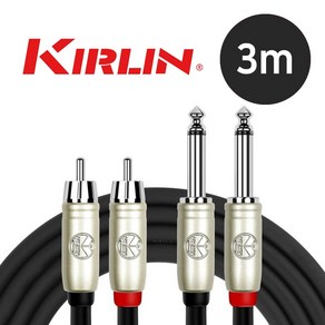 컬린 듀얼 5.5MM(모노)-2RCA(수) 패치케이블 AP-403PR 3M BK (3미터), 1개