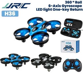 드론 JJRC H36 미니 Rc 4ch 6 축 헤드리스 모드 헬리콥터 360 ° 플립 리모컨 쿼드콥터 장난감 어린이용, 3) H36-Blue-2Battey, 1개