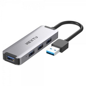 넥스트유 USB 3.0 4포트 무전원 허브 A타입, 혼합색상, 1개